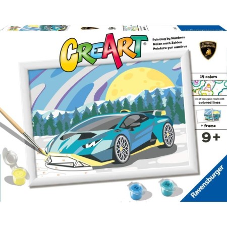 CreArt pictura pe numere pentru copii Lamborghini